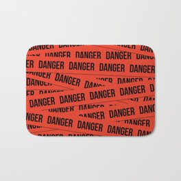 Danger Bath Mat | Detective, Pattern, Crimescene, Zombie, Crime, Caution, Dangerous, Police, Digital, Danger 