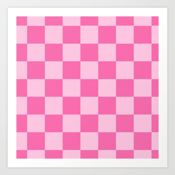Y2K Pink Checkerboard Art Print