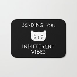 Indifferent vibration Bath Mat | Comical, Cute, Adorable, Sarcasm, Comedy, Absurd, Funny, Quirky, Satire, Satirical 