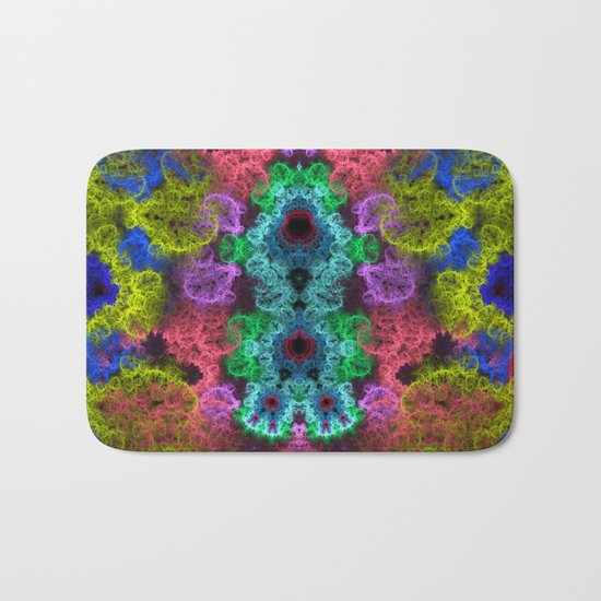 Groovy colourful scribble abstract Bath Mat