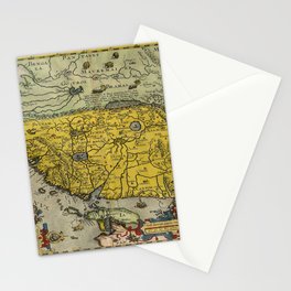 Map of China - Ortelius - 1584 Vintage pictorial map Stationery Card