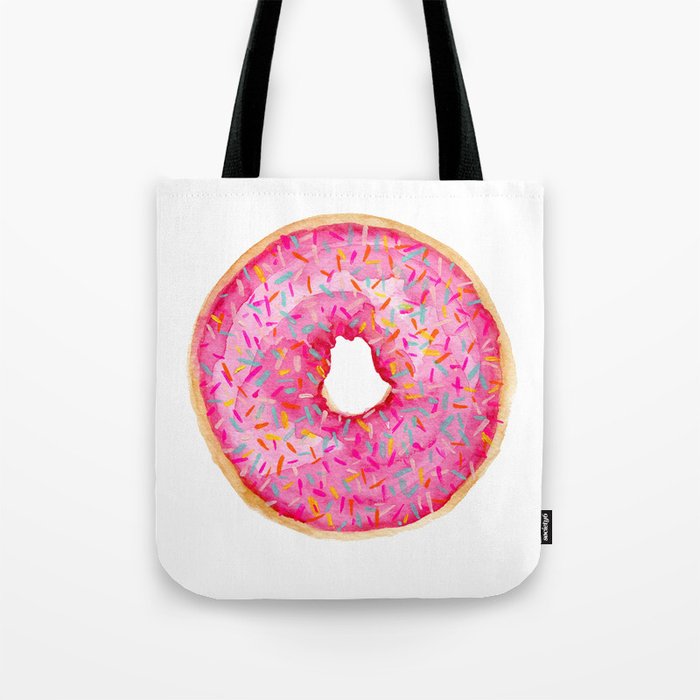 Pink Doughnut Tote Bag