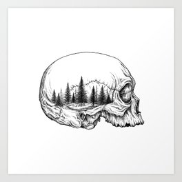 SKULL/FOREST Art Print
