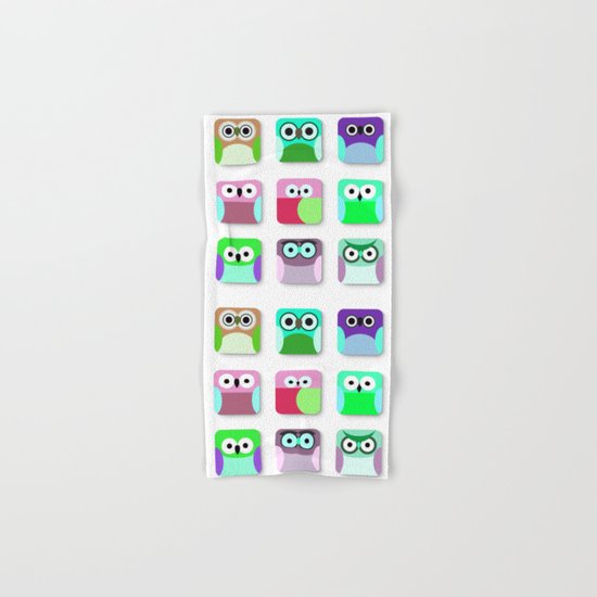 Cute Owl Pattern #2 Hand & Bath Towel