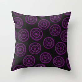 Rings in purple and black Throw Pillow