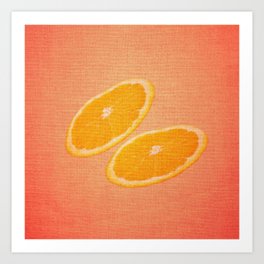 Slices of orange Art Print