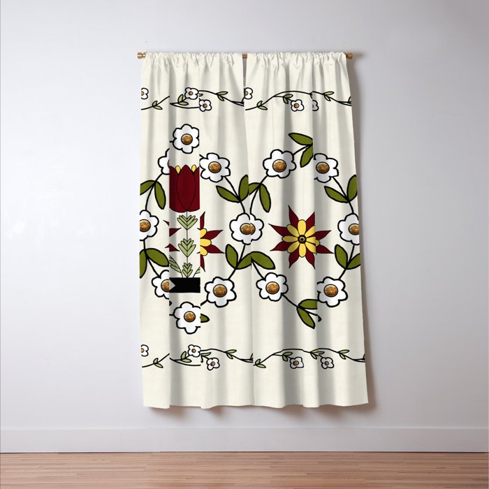 Dutch Country Floral Blackout Curtain By Bohemianbound Society6