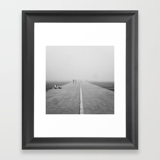 Misty Road Framed Art Print