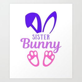 Sister bunny Art Print