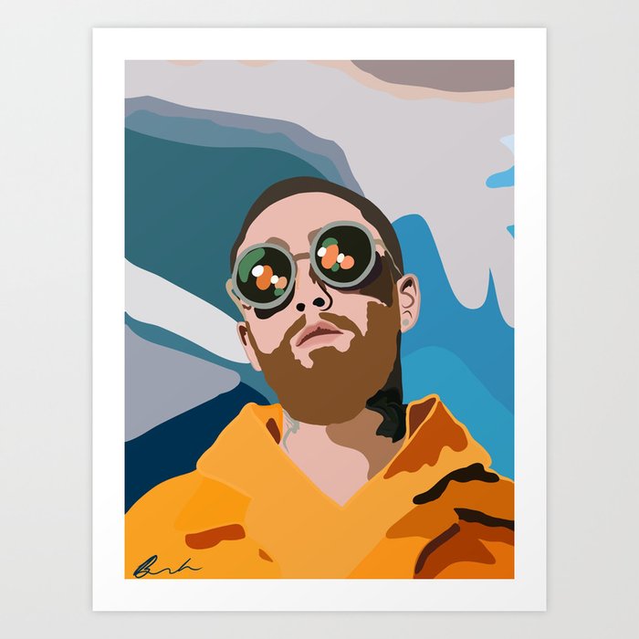 Mac Miller Art Print By Bebriscoe Society6