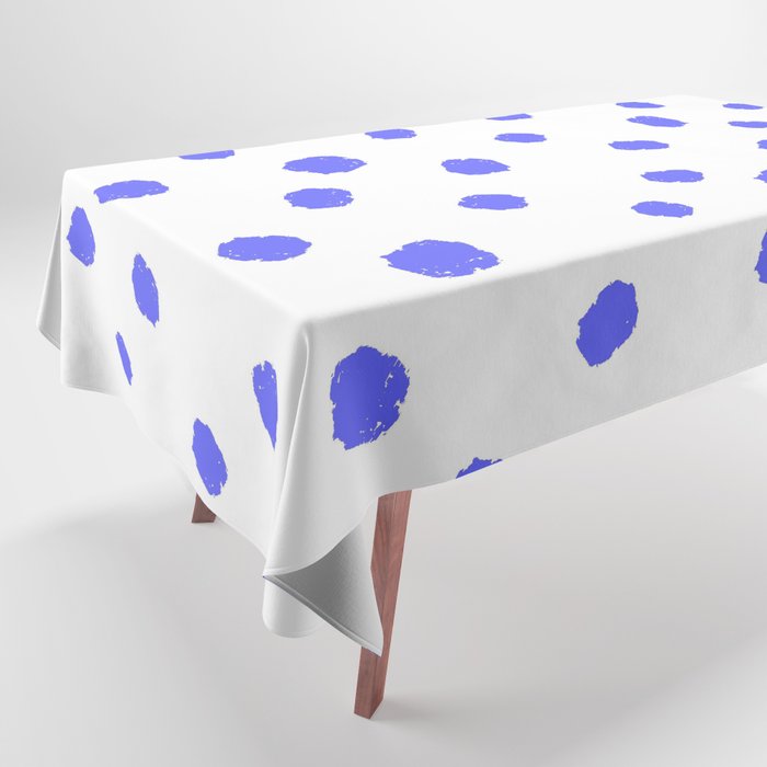 Hand-Drawn Dots (Azure & White Pattern) Tablecloth