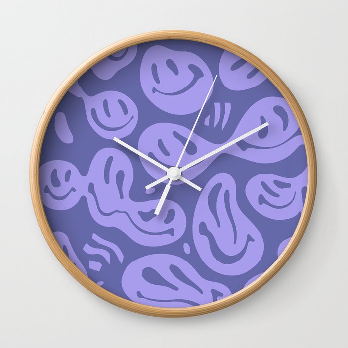 Very Peri Melted Happiness Wall Clock