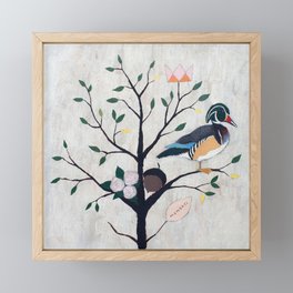 Wandering Wood Duck Framed Mini Art Print