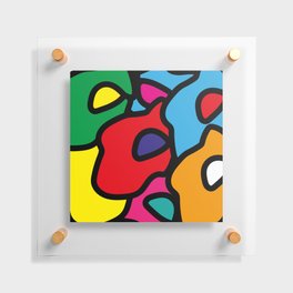 Colorful Abstract Floral-Art Floating Acrylic Print