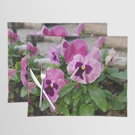 purple pansies - nature photography Placemat