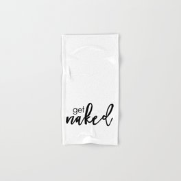 get naked (black) Hand & Bath Towel