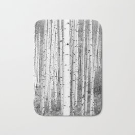 Aspen Trees in Black & White Bath Mat | Aspengrove, Aspens, Woods, Colorado, Apen, Forest, Trees, Treetrunks, Autumn, Ghosttown 