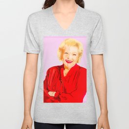 Betty White Art V Neck T Shirt