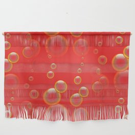Red Bubbles Wall Hanging