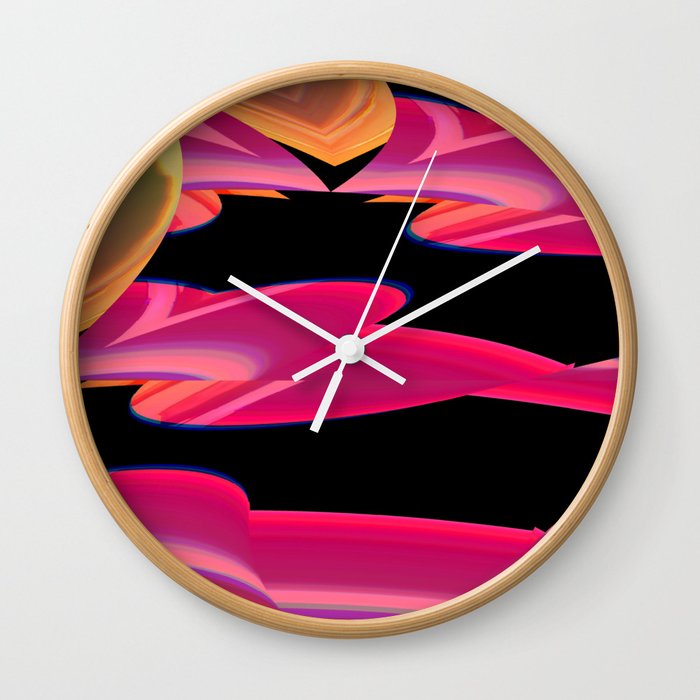 Aesthetic neon Wall Clock by gtcdesign | Society6