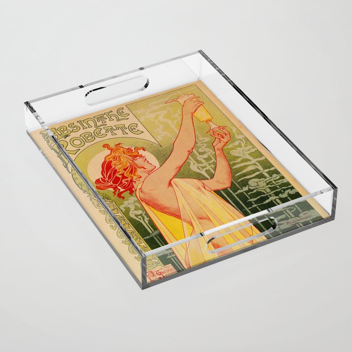 Classic French art nouveau Absinthe Robette Acrylic Tray