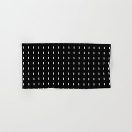 Black pattern with white stripes Hand & Bath Towel