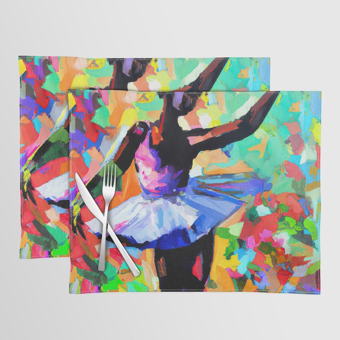 Ballerina dancing on stage Placemat