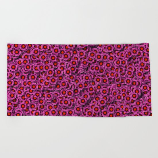 Echinacea Beach Towel
