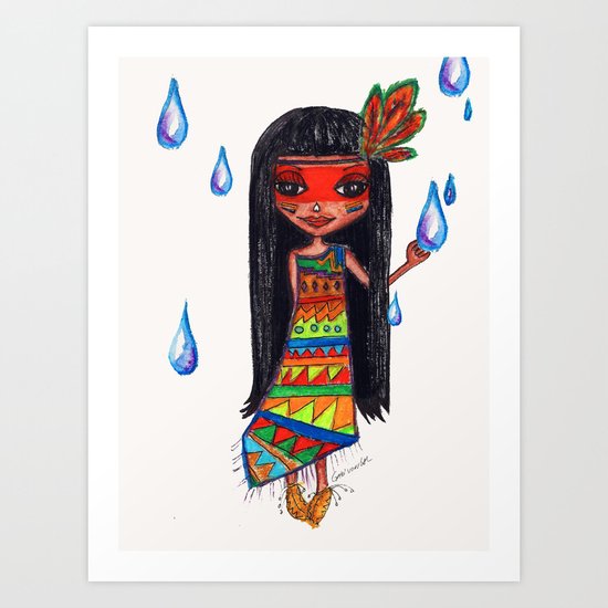 A menina que chovia Art Print