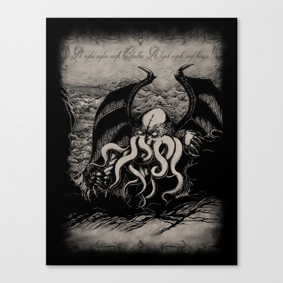 The Rise of Great Cthulhu Canvas Print