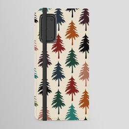 Colorful retro pine forest 10 Android Wallet Case