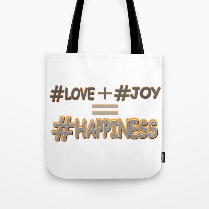 "HAPPINESS EQUATION" Cute Expression Design. Buy Now Tote Bag