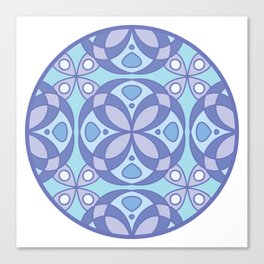 Purple Geometric Rosette Tiles Canvas Print