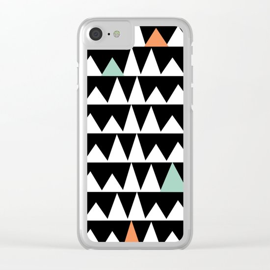 Tribal Triangles, Geometric Aztec Andes Pattern Clear iPhone Case
