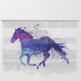 Running Horse Watercolor Silhouette Wall Hanging