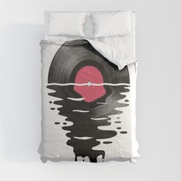 Vinyl LP Record Sunset Comforter | Vinyl, Rock, Dance, Lp, Pop, Cool, Beat, Dj, Melting, Graphicdesign 