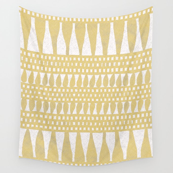 yellow tribal Wall Tapestry