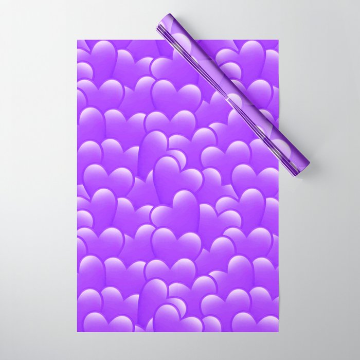 Sending Love-Purple Heart Wrapping Paper