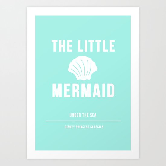 Disney Princesses: The Little Mermaid Minimalist Art Print