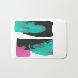 Redundant Bath Mat | Black, Pink, Acrylic, Minimal, Turquiose, Line, Minimalism, Minimalist, Painting, Lines 