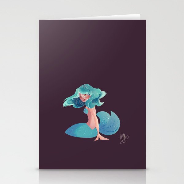 Ocean Blue Mermaid Stationery Cards