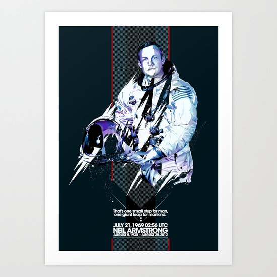 Neil Armstrong Tribute Art Print