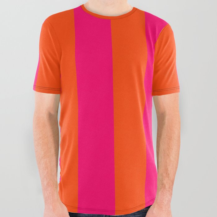 Pink and shop orange graphic tees