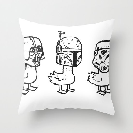 Star Wars Ducks Throw Pillow