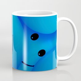 Fun Cool Happy Blue Smiley Faces Coffee Mug