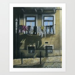 Laundry Night, Lisbon, Portugal Art Print