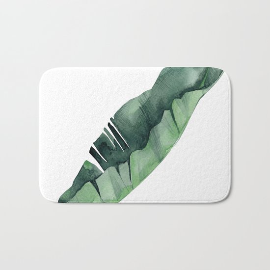 Banana Leaf Green Bath Mat