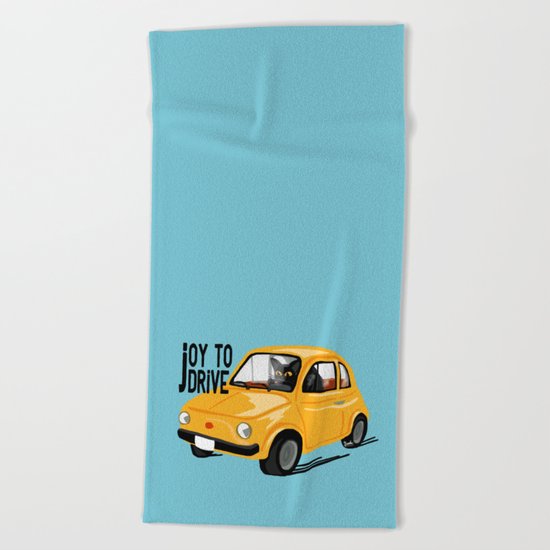 Joy to drive Beach Towel