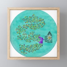 Lost and Found Woodland Garden Embroidery Framed Mini Art Print