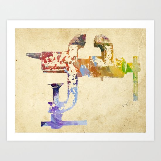 Industrial Clamp Art Print